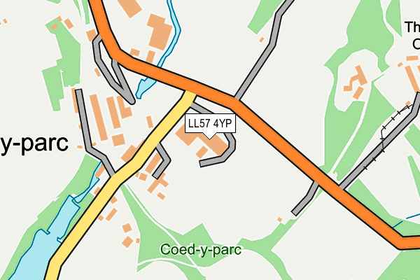 LL57 4YP map - OS OpenMap – Local (Ordnance Survey)
