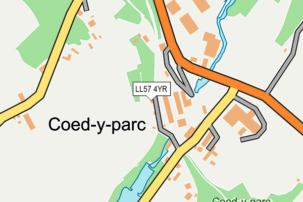 LL57 4YR map - OS OpenMap – Local (Ordnance Survey)