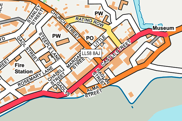 LL58 8AJ map - OS OpenMap – Local (Ordnance Survey)