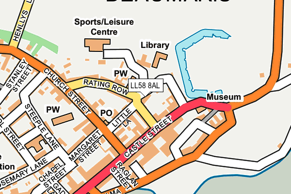 Map of CADNANT COURT (BEAUMARIS) LIMITED at local scale
