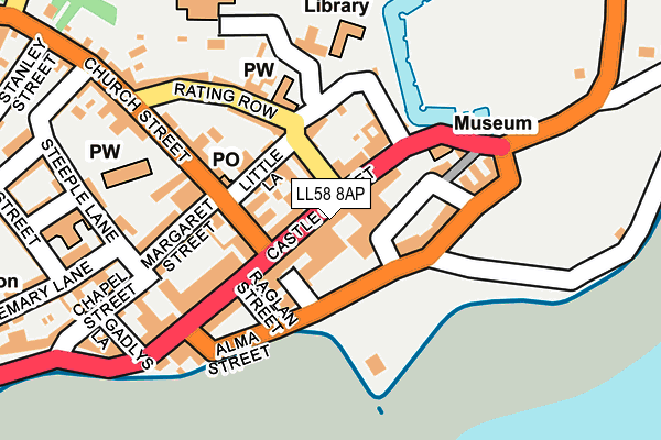 LL58 8AP map - OS OpenMap – Local (Ordnance Survey)