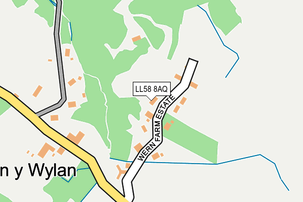 LL58 8AQ map - OS OpenMap – Local (Ordnance Survey)