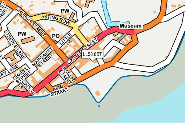 LL58 8BT map - OS OpenMap – Local (Ordnance Survey)