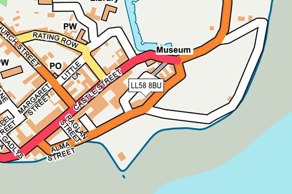 LL58 8BU map - OS OpenMap – Local (Ordnance Survey)