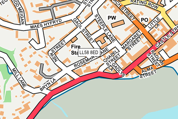 LL58 8ED map - OS OpenMap – Local (Ordnance Survey)