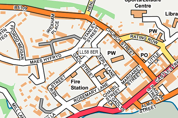 LL58 8ER map - OS OpenMap – Local (Ordnance Survey)