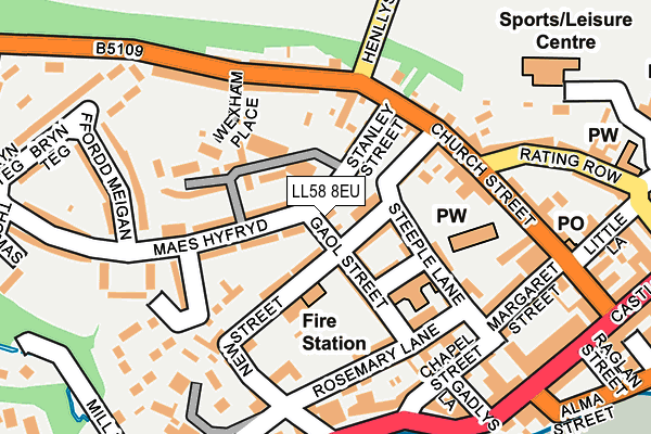 LL58 8EU map - OS OpenMap – Local (Ordnance Survey)