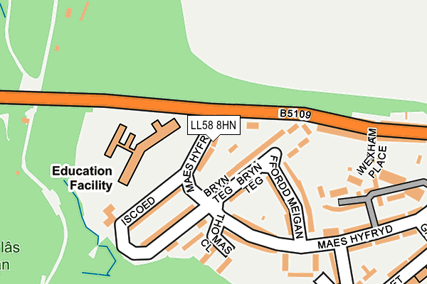 LL58 8HN map - OS OpenMap – Local (Ordnance Survey)