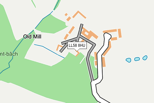 LL58 8HU map - OS OpenMap – Local (Ordnance Survey)