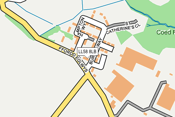 LL58 8LB map - OS OpenMap – Local (Ordnance Survey)