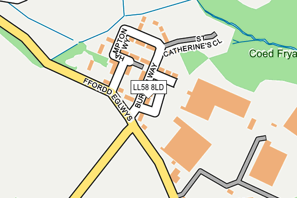 LL58 8LD map - OS OpenMap – Local (Ordnance Survey)