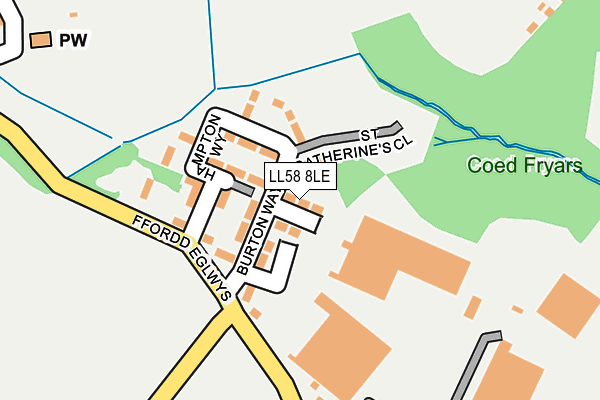 LL58 8LE map - OS OpenMap – Local (Ordnance Survey)