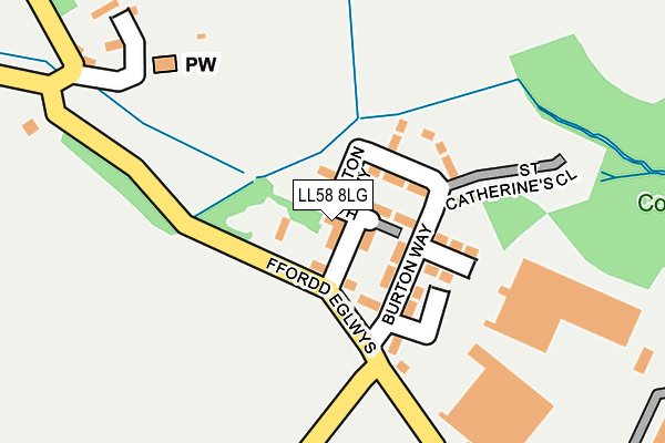LL58 8LG map - OS OpenMap – Local (Ordnance Survey)