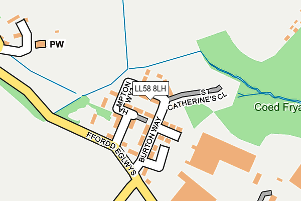 LL58 8LH map - OS OpenMap – Local (Ordnance Survey)