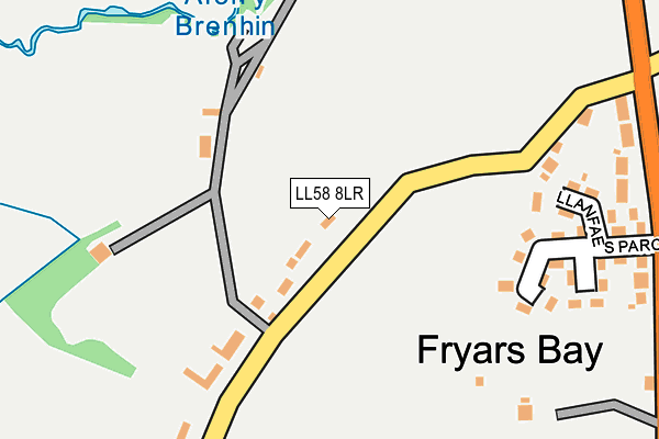 LL58 8LR map - OS OpenMap – Local (Ordnance Survey)