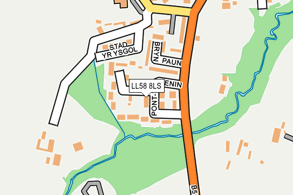 LL58 8LS map - OS OpenMap – Local (Ordnance Survey)