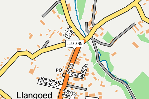 LL58 8NN map - OS OpenMap – Local (Ordnance Survey)