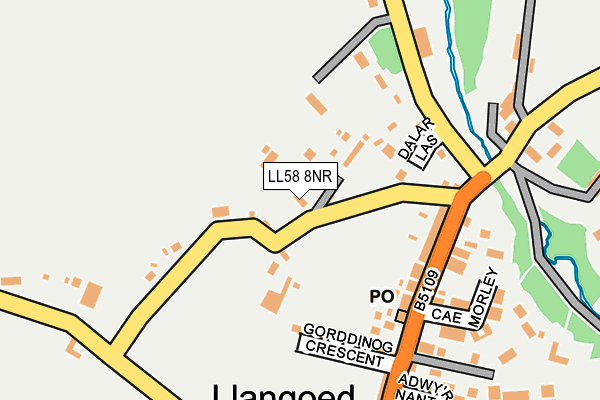 LL58 8NR map - OS OpenMap – Local (Ordnance Survey)