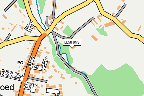 LL58 8NS map - OS OpenMap – Local (Ordnance Survey)