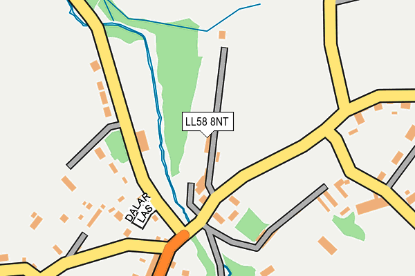 LL58 8NT map - OS OpenMap – Local (Ordnance Survey)
