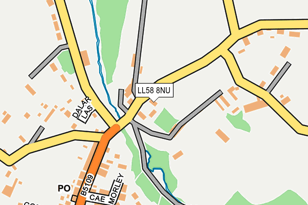 LL58 8NU map - OS OpenMap – Local (Ordnance Survey)