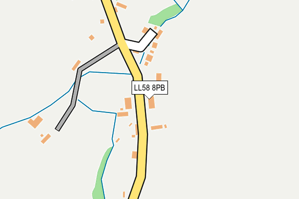 LL58 8PB map - OS OpenMap – Local (Ordnance Survey)