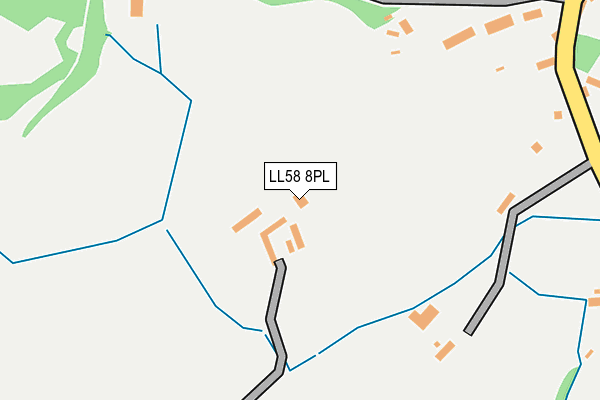 LL58 8PL map - OS OpenMap – Local (Ordnance Survey)