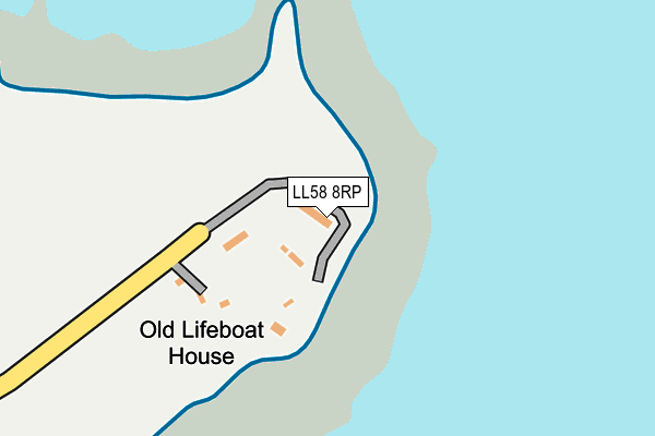 LL58 8RP map - OS OpenMap – Local (Ordnance Survey)