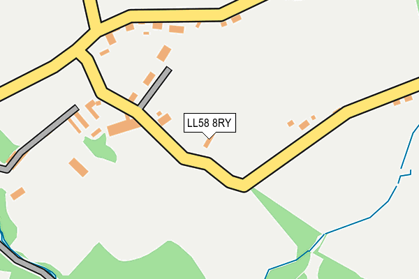 LL58 8RY map - OS OpenMap – Local (Ordnance Survey)