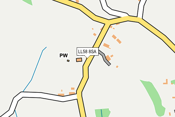 LL58 8SA map - OS OpenMap – Local (Ordnance Survey)