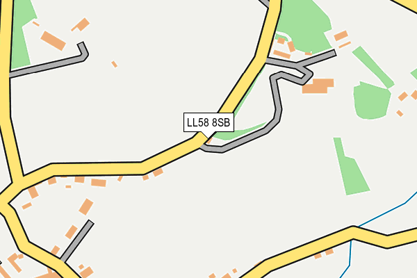 LL58 8SB map - OS OpenMap – Local (Ordnance Survey)
