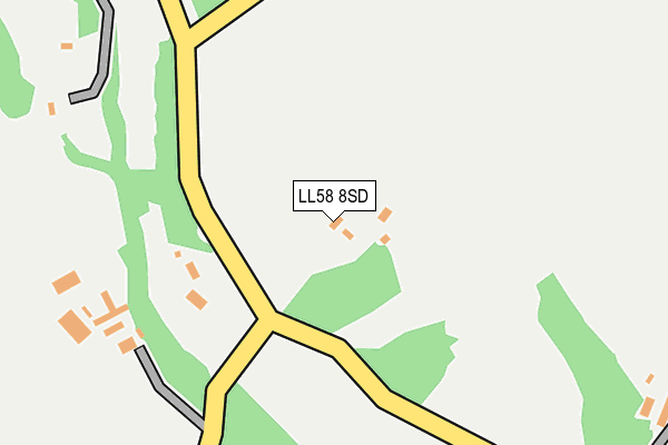 LL58 8SD map - OS OpenMap – Local (Ordnance Survey)