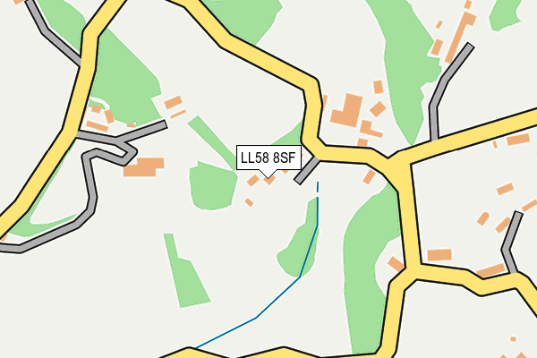 LL58 8SF map - OS OpenMap – Local (Ordnance Survey)