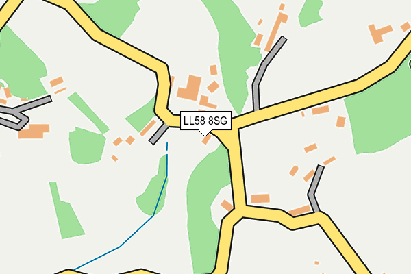 LL58 8SG map - OS OpenMap – Local (Ordnance Survey)