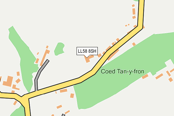 LL58 8SH map - OS OpenMap – Local (Ordnance Survey)