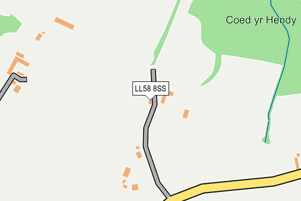 LL58 8SS map - OS OpenMap – Local (Ordnance Survey)