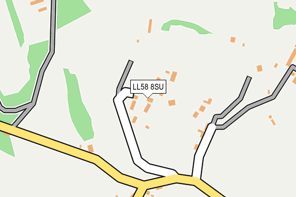 LL58 8SU map - OS OpenMap – Local (Ordnance Survey)