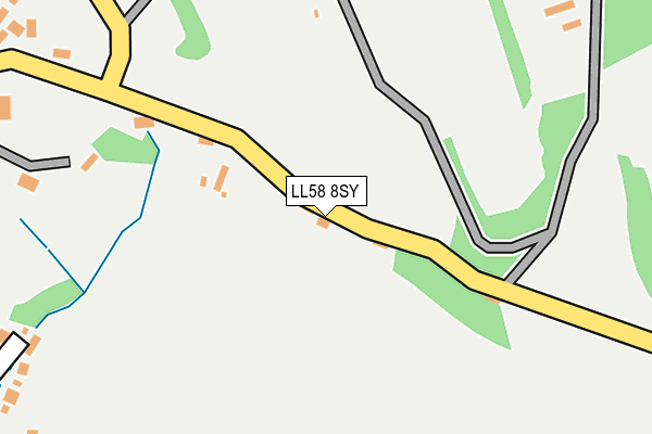 LL58 8SY map - OS OpenMap – Local (Ordnance Survey)