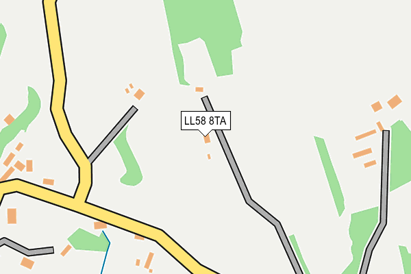 LL58 8TA map - OS OpenMap – Local (Ordnance Survey)