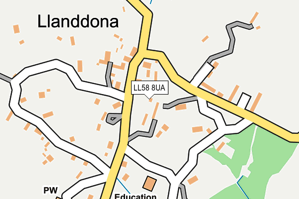 LL58 8UA map - OS OpenMap – Local (Ordnance Survey)
