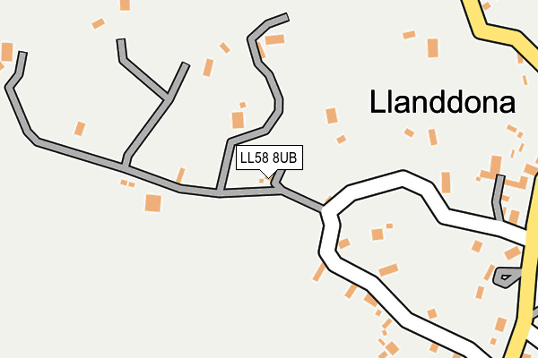 LL58 8UB map - OS OpenMap – Local (Ordnance Survey)