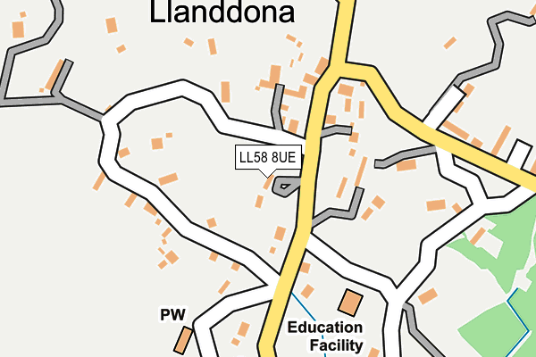 LL58 8UE map - OS OpenMap – Local (Ordnance Survey)