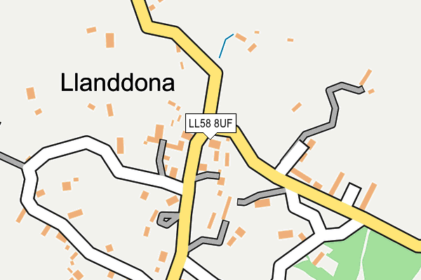 LL58 8UF map - OS OpenMap – Local (Ordnance Survey)