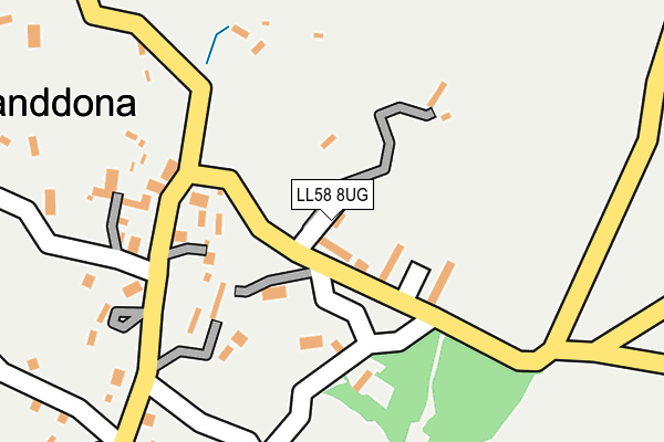 LL58 8UG map - OS OpenMap – Local (Ordnance Survey)