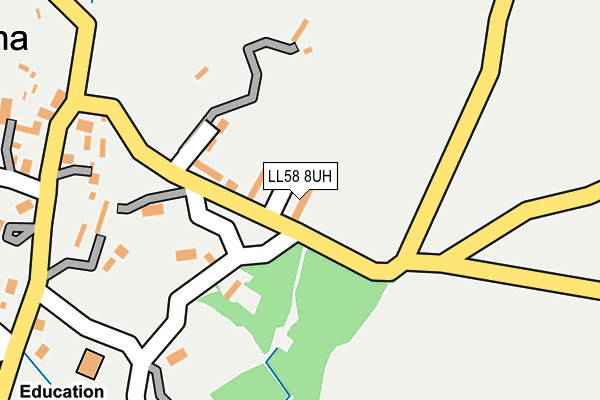 LL58 8UH map - OS OpenMap – Local (Ordnance Survey)