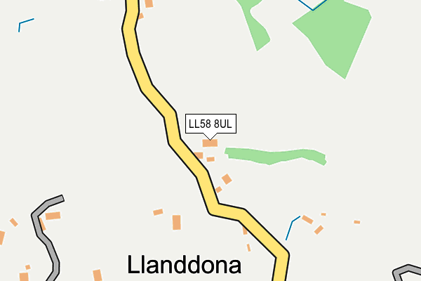 LL58 8UL map - OS OpenMap – Local (Ordnance Survey)