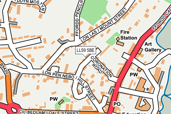 LL59 5BE map - OS OpenMap – Local (Ordnance Survey)