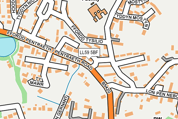 LL59 5BF map - OS OpenMap – Local (Ordnance Survey)