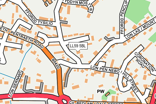 LL59 5BL map - OS OpenMap – Local (Ordnance Survey)