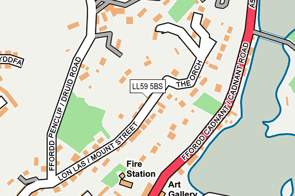 LL59 5BS map - OS OpenMap – Local (Ordnance Survey)